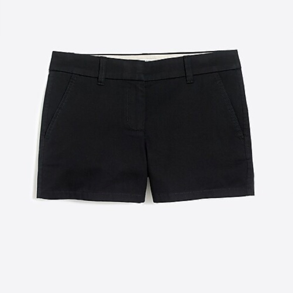 J Crew Factory 3 1/2” Chino Short Black Size 4 NWT